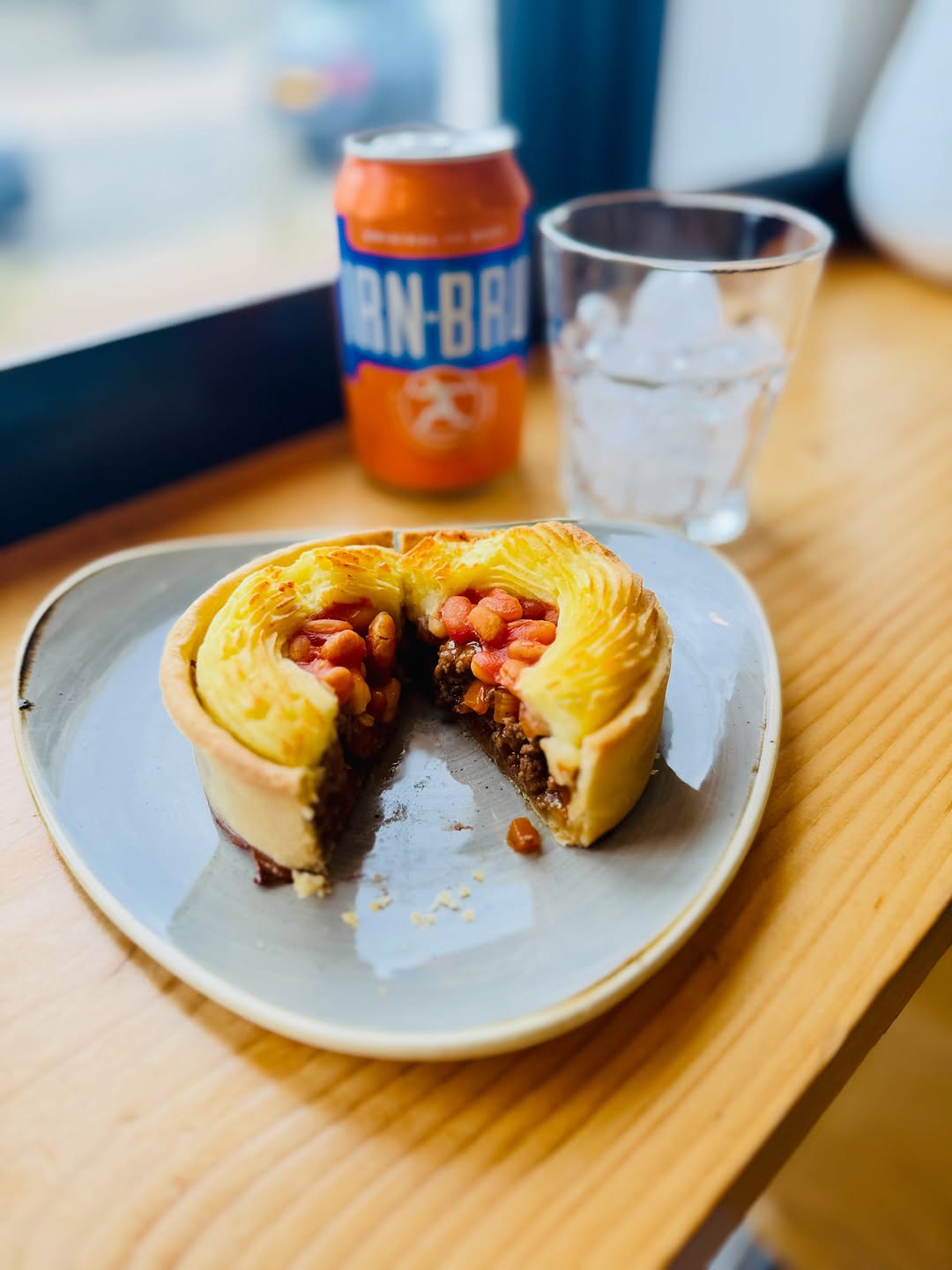 Homemade tattie and bean pie served at The Quay House